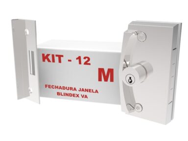 KIT012 - Fechadura Janela Blindex Vidro Alvenaria