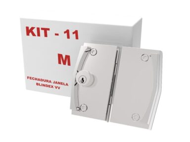 KIT011 - Fechadura Janela Blindex Vidro Vidro